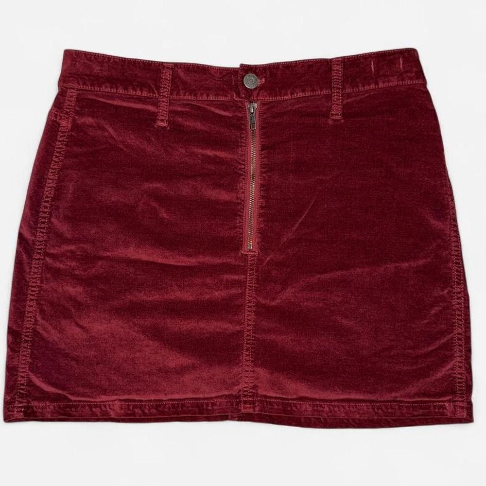 BOGO! Madewell Burgundy Velvet Mini Skirt